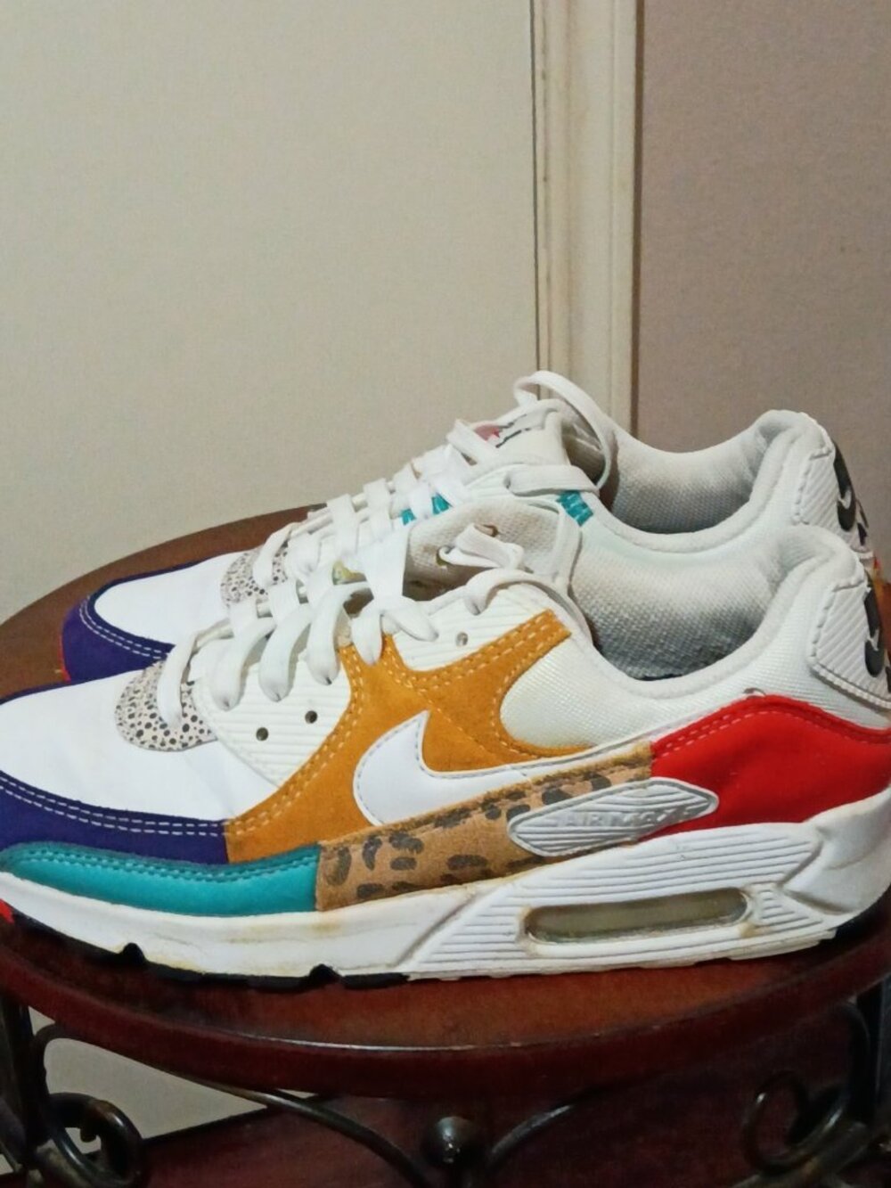 Nike Air Max 90 Animal White Safari Mix DH5075-100 | Women's Size 9 - Picture 8 of 14